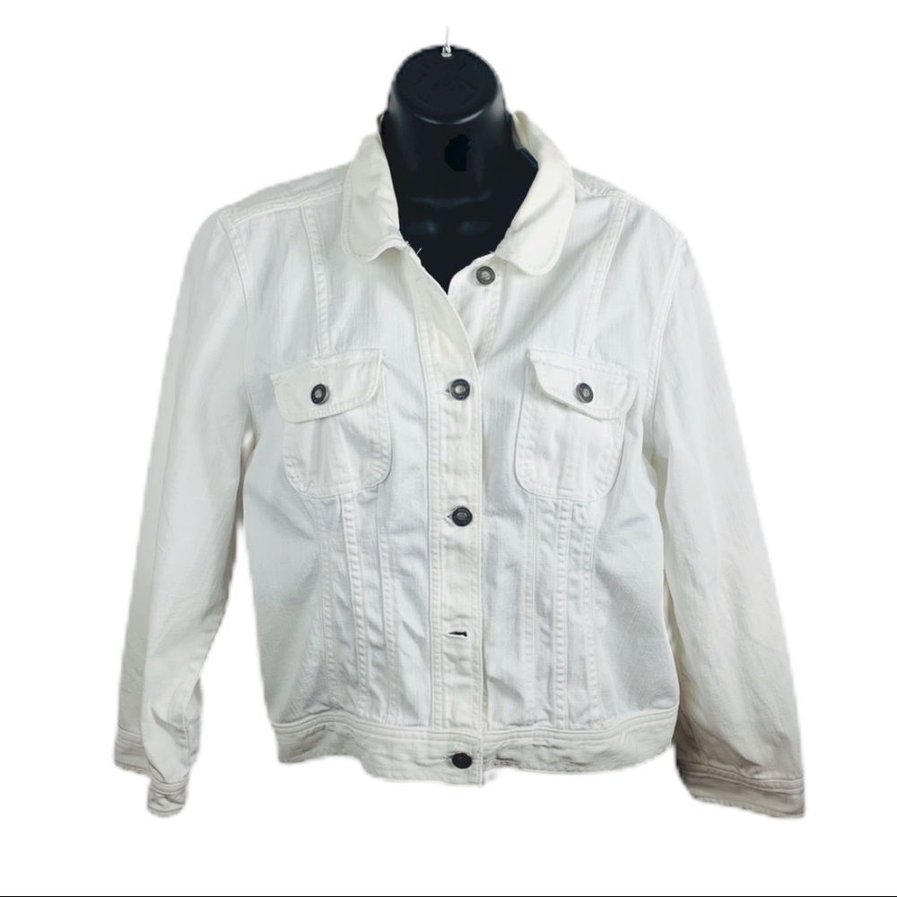 Liz Claiborne white jean jacket